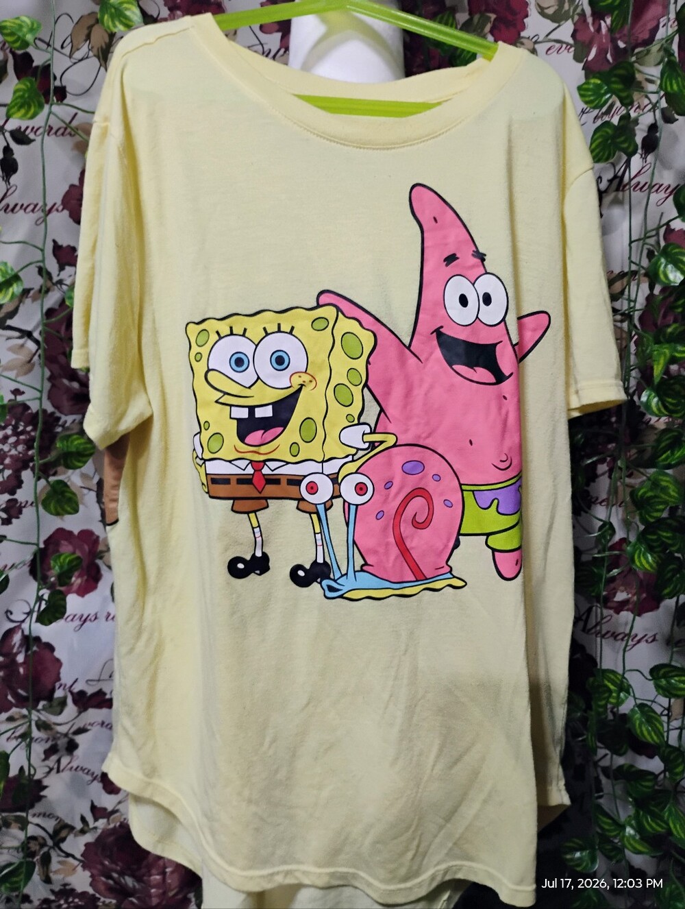 ❤️ SpongeBob & Patrick Graphic T‑Shirt - Light Yellow